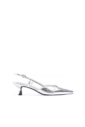 NA-KD Slingback pumps med band - Nyårsskor - Silver - EU 39