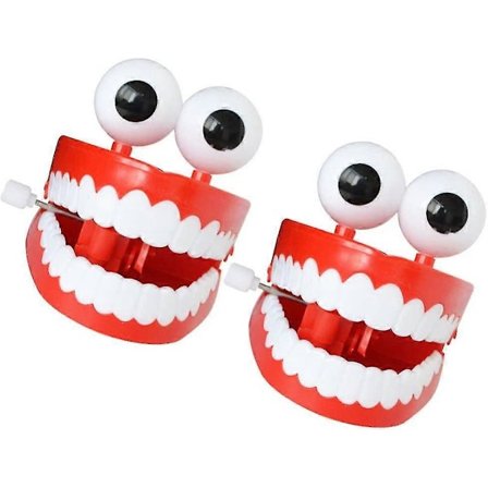 2 kpl Vedettäviä leluja, hampaat kalisevat