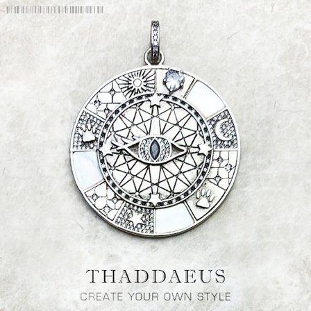 Hänge med amulett mystiska symboler smycken europa trendiga accessoarer 925 silver lyckobringande present för kvinnor män~001042