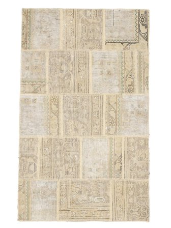 Annodato A Mano Patchwork Tappeto 90X150 Orientale Di Lana Beige/Arancione Piccolo