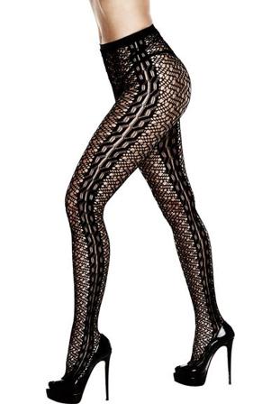 Braided Jacquard Pantyhose Queensize - Vuxen.dk - BH, catsuit, bodys, nattøj, net dress, trusser, ofteholdere & vibrerende trusser.