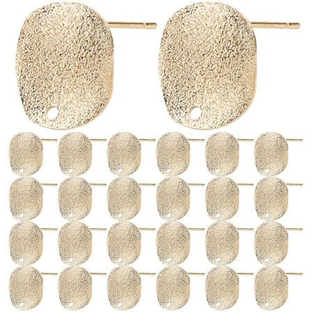 30 st Alloy Örhänge Stud Baser Diy Örhänge Stud Bas Örhänge Tillverkningsmaterial (1,2X1,2X1,2CM, Gyllene)