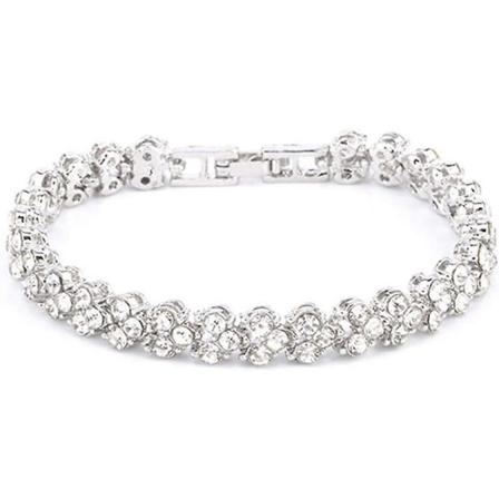 Elegant Armbånd Til Kvinder Piger Fuld Krystal Armbånd Rhinestone Bangle Temperament Tilbehør (3-c-6)