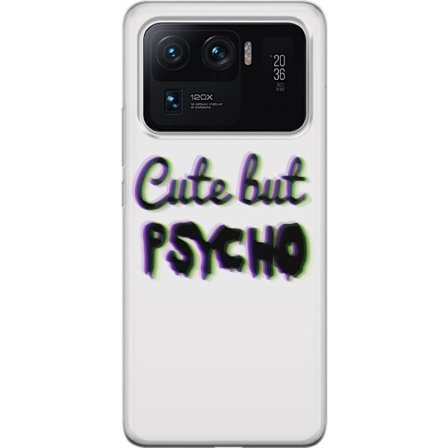 Kompatibelt Mobildeksel til Xiaomi Mi 11 Ultra Regnbuefarget leketøyfigur med et lykkelig ansikt og fargerike sirkler i en leken studioillustrasjon