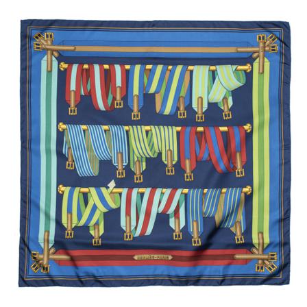 Hermès Vintage, Pre-owned Scarf Blauw, Dames, Maat:ONE Size