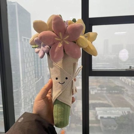 Jellycat Bartholomew kosedyr, myk og komfortabel, perfekt for barn, Valentinsdagsgaver, samleobjekter, oppgradert bukett (31 cm)