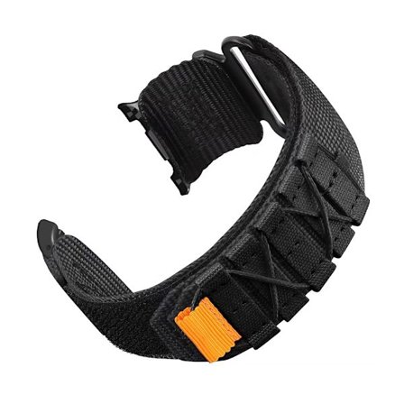 Musta nailonranneke Samsung Watch 8/8 Classic -kelloon, säädettävä ja mukava