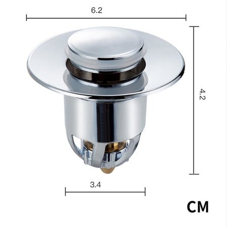 Universal Pop-Up Avloppssil, Avloppsplugg för Handfat, Ny