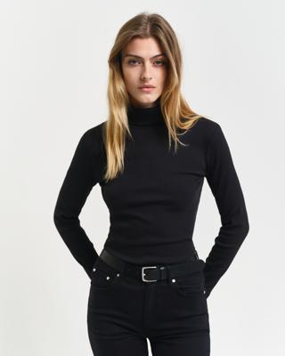 GANT - Ribbet langermet turtleneck-topp - Dame - XL