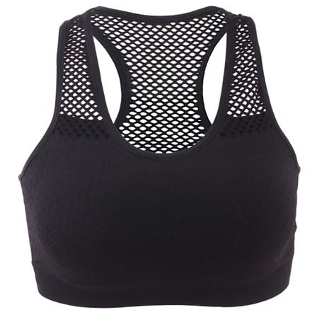 Dame Sport Bh Uden Stålring Mesh Sød Sort S Black