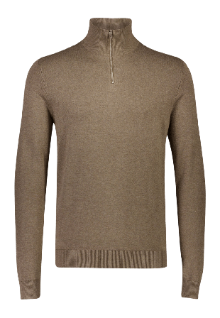 Lindbergh Ecovero half zip L/S knit Stickat Herr Grå L