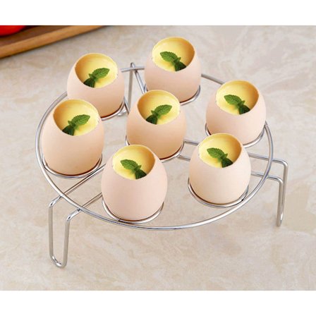 Egg Steamer Rack Trivet, Rustfritt Stål Dampstativ, Multifunksjonell Matlagingsholder, PotStand Rack på Kjøkken for Trykkoker Tilbehør
