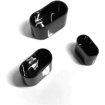 Stolbenbeskyttelse - Rundt silikonmøbelfotbeskyttelse - Bordbeskyttere - Gulvbeskyttelse mot riper - 8-24 stk - Svart/24 stk_25x50 mm