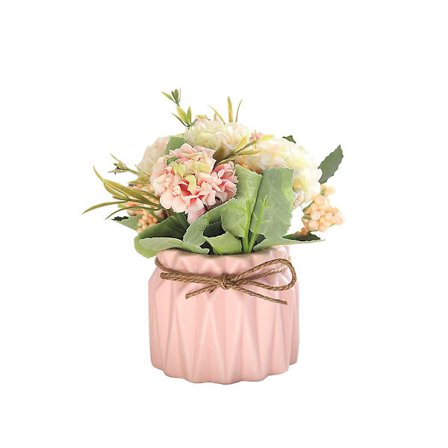 Kunstige Blomster, Grønne Planter, Potteplanter, Små Ornamenter, Hjemme Stue, Spisestue Dekoration, Bonsai