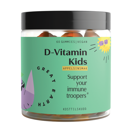 Great Earth D-Vitamin Kids gummies, 60 stk.