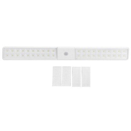 LED Rörelsedetektorlampa Ljuskänslig Skåpsbelysning Infraröd Induktion Nattlampa Vit