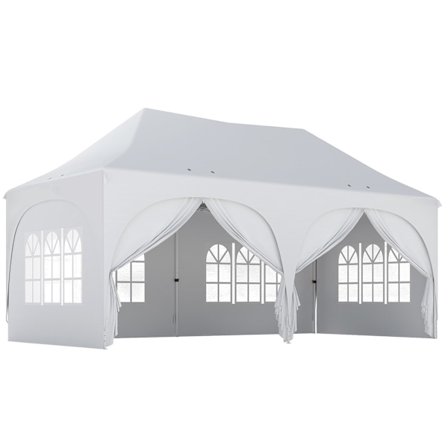 3x6m pop-up pavillon med sider, justerbart tag, taske