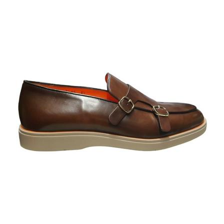 Santoni, Loafers Bruin, Heren, Maat:42 EU