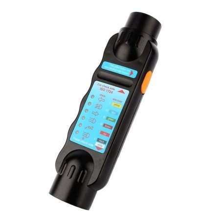 7-stifts släpvagns testare verktyg, 7-stifts 12V drag släpvagn remsa plugg anslutning testare diagnostisk testare svart