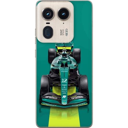 Yhteensopiva Puhelinkuori Motorola Motorola Edge 50 Ultra Aston Martinin Formula 1 -auto vihreässä kilpailumuotoilussa, jossa on moderni studiosentu