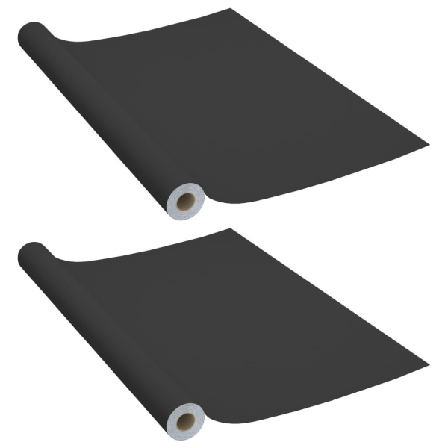 Vidaxl Dekorplast 2 St Svart 500x90 Cm Pvc Svart