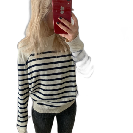 Randig stickad tröja