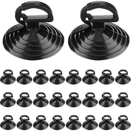 24 stk. Bilglas Forrude Solskærm Sugekopper Små PVC Sugekopper Bilrude Sugekop til Bil Visir [db]