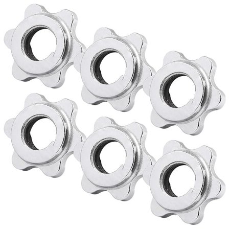 6 st Spinnlås Krage Vikt Träning Hex Mutter Lock 25mm Skivstång Hantel Fitness