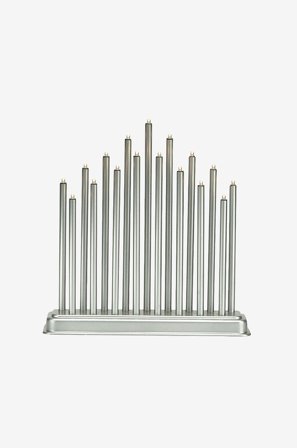 Markslöjd - CHESTER Lysestage i plast 17 LED - Sølvfarvet - Adventslysestager - Fra Homeroom