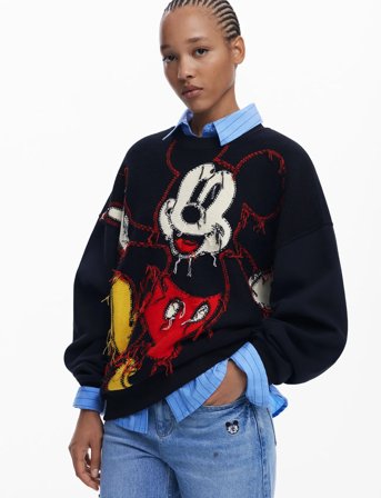 Desigual Hello Mickey - Black - L