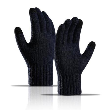 Vinter unisex mobiltelefonhandskar, vindtäta, tjocka fleece med elastiska muddar handskar color 2