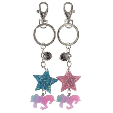 Bff Nyckelring Unicorn/Stjärna, 2 st - Tinka