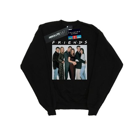 Friends Dam/Damer Gruppfoto Kramar Sweatshirt M Svart