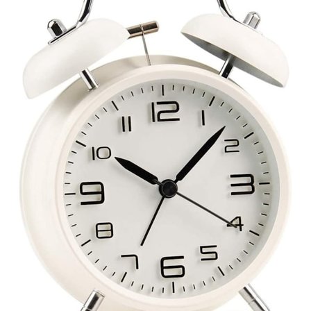 Vækkeur, retro vækkeur med klokke, høj alarm, kvartsdrevet, ingen tikken, ingen