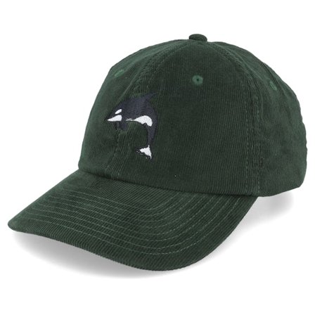 Wild Spirit - Groen unconstructed Cap - Orca Dark Olive Cord Dad Cap @ Hatstore