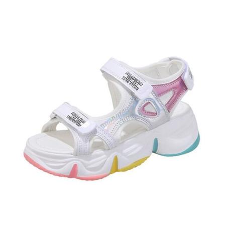 Sommaren 2023 Dam Platform Rainbow Skor Platformskor white-1 37