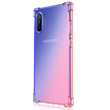 Skyddande Floveme Silikonskal - Samsung Galaxy Note10 Blå/rosa