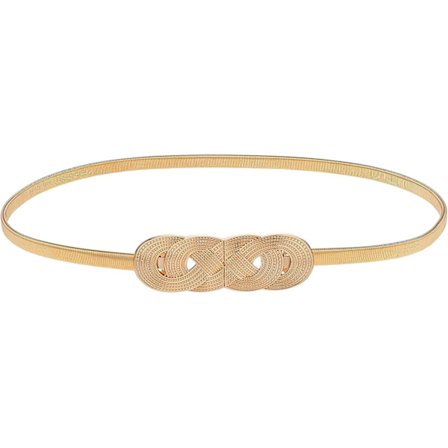 kinny bælte, metal korset bælte tynd talje bælte stræk talje bælte til kjole