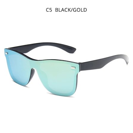 HOOBAN Fashion Bågfria Solglasögon Män Vintage Fyrkantig Lins i Ett Stycke Solglasögon Stilfullt Märke Kvinna Solglasögon Oculos De Sol