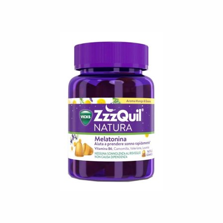 ZzzQuil NATURA Per Dormire 30 Gommose Mango Banana con Melatonina