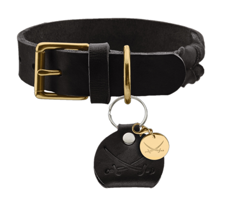 Hunter - Hundehalsbånd Sansibar i massivt kuskinn svart S-M 45 cm - Hund - Halsbånd - ZOO.no