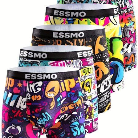 5 stk. Herre Boxer Briefs - Åndbare, Komfortable, Ensfarvede, Perfekte til Afslappet Påklædning, Fitness eller Hverdagsbrug