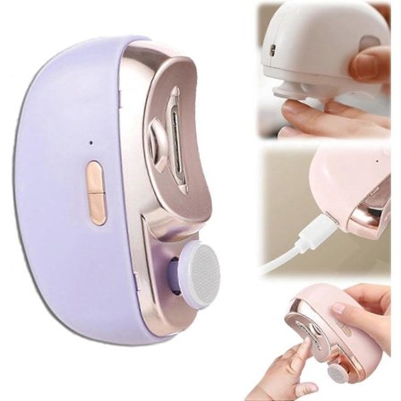 2 i 1 Elektrisk Polerande Automatisk Nagelklippare, Elektrisk Tånagelklippare, Elektrisk Tånagelklippare för Seniorer Vuxna Bebisar, Automatisk 