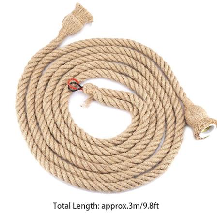 Vintage-tyylinen hampuköysi-riipusvalaisin lamppupoltinpidike huoneen sisustukseen 85-265V (3m 2 päätä)