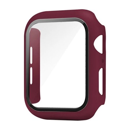 Glas+Skal för Apple Watch fodral 9 8 7 6 SE 5 iWatch Tillbehör Skärmskydd Apple watch serie 44mm 40mm 41mm 45mm 42mm 38mm
