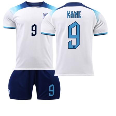 England skjorte 22/23 Hjemme nr. 9 Kane fotballdrakt Set XL(180-185)
