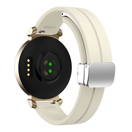 For Garmin Lily 2 Silikonarmbånd med magnetisk foldespenne