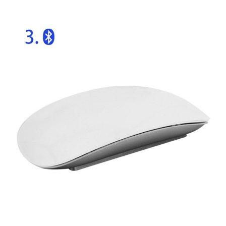 Magic Mouse: Trådlös, Bluetooth, Uppladdningsbar. Multi-Touch Yta Slim Magic Mouse Smidig Uppladdningsbar Trådlös - Vit