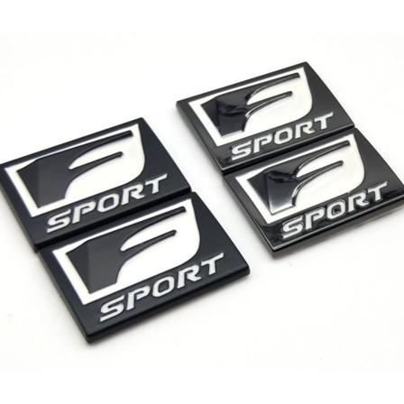 F-SPORT metallbil-klistremerke for Lexus Lexus billogo ((6,4*4,5 cm) dempet svart og hvitt)