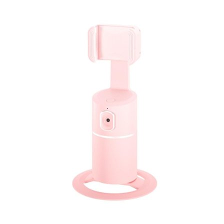 Automaattinen Kasvot Seuraava Tripod 360 Ai Kierto Gimbal Stabilointi Puhelimelle Älypuhelimen Pidike Live Vlogille (vaaleanpunainen)